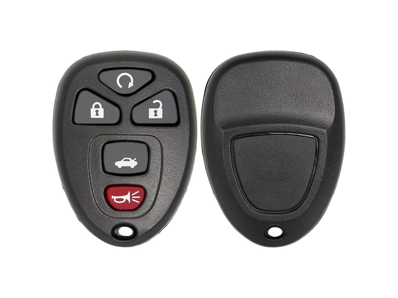 KeylessOption Replacement 6 Button Keyless Entry Remote Key Fob Shell Case With Trunk Release
