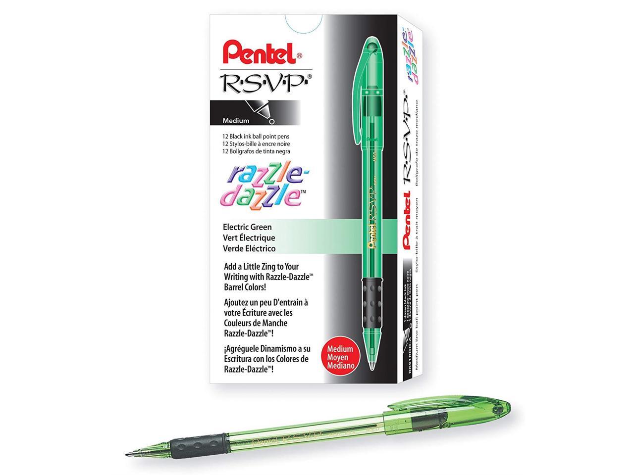 Stick Ballpoint Pen .7mm Translucent Barrel Black Ink 24/pack Pentel R.s.v.p 
