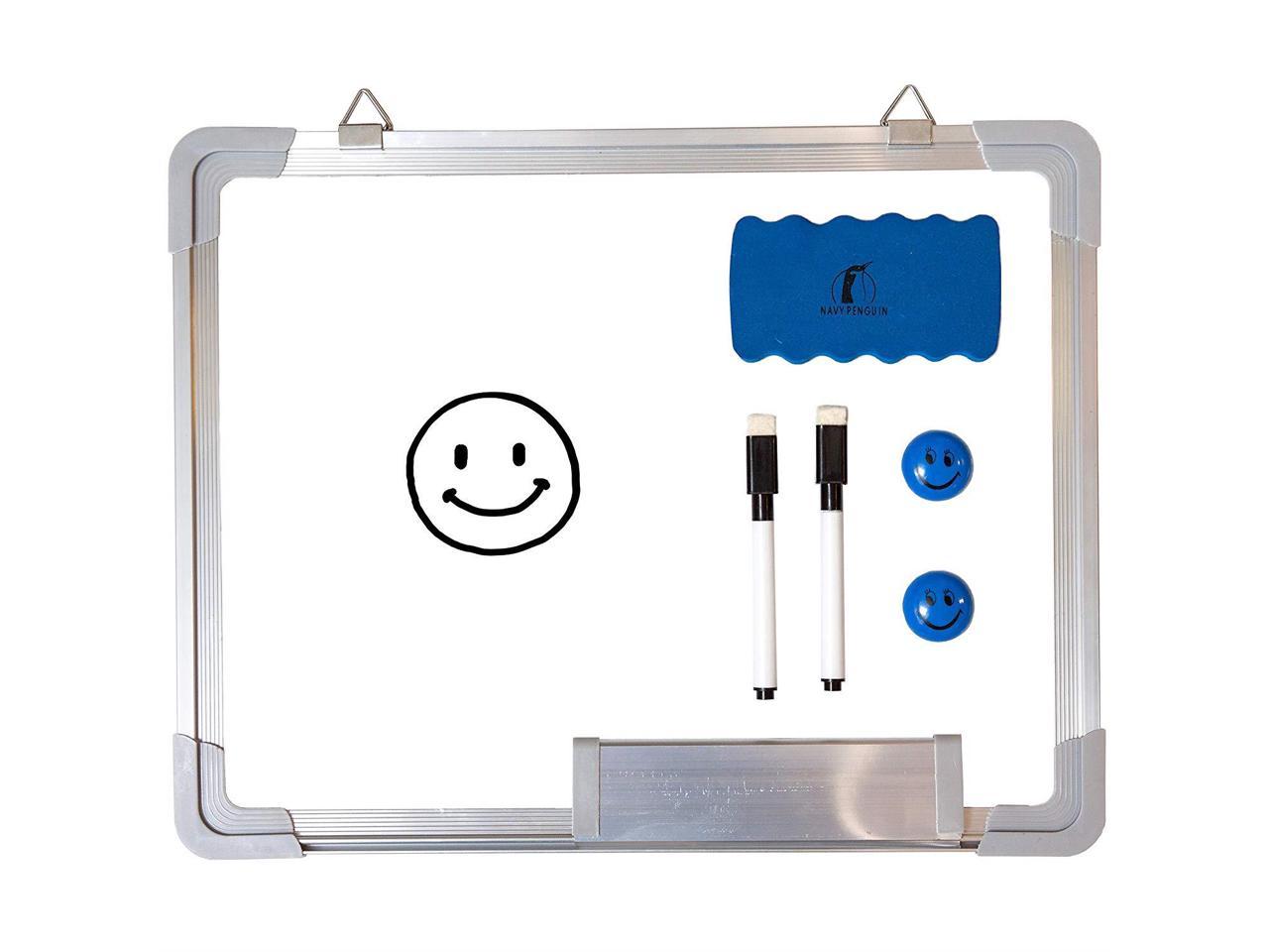 Dry Wipe Board 15 x 12 in with 1 Magnetic Eraser Whiteboard Set 4 Magnets and 6 Magnetic Labels Wall Hanging Reminder Kanban Scrum Dry Erase White Board for Home and Office