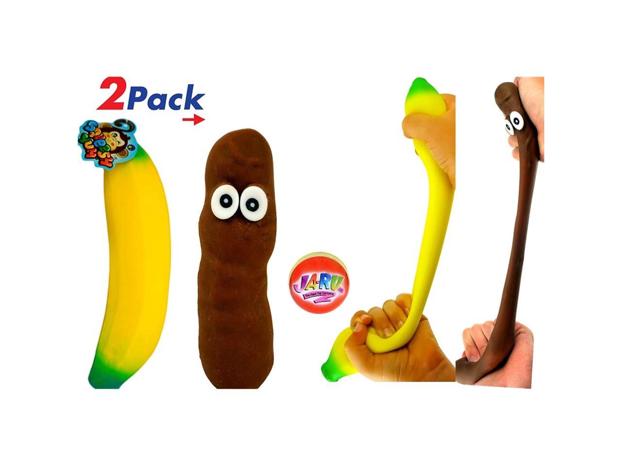JA-RU Super Stretchy Banana Squish Yum Buh Nay Nay and 1 Collectable Pack of 2 