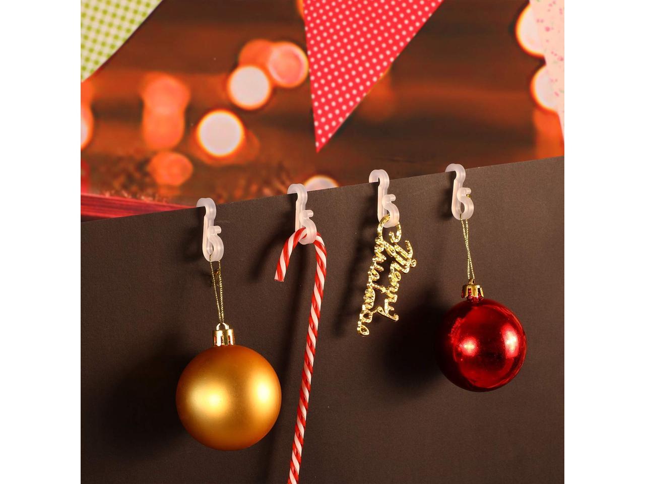 150 Pieces Christmas Mini Gutter Hang Hooks S Shaped Plastic Hanging