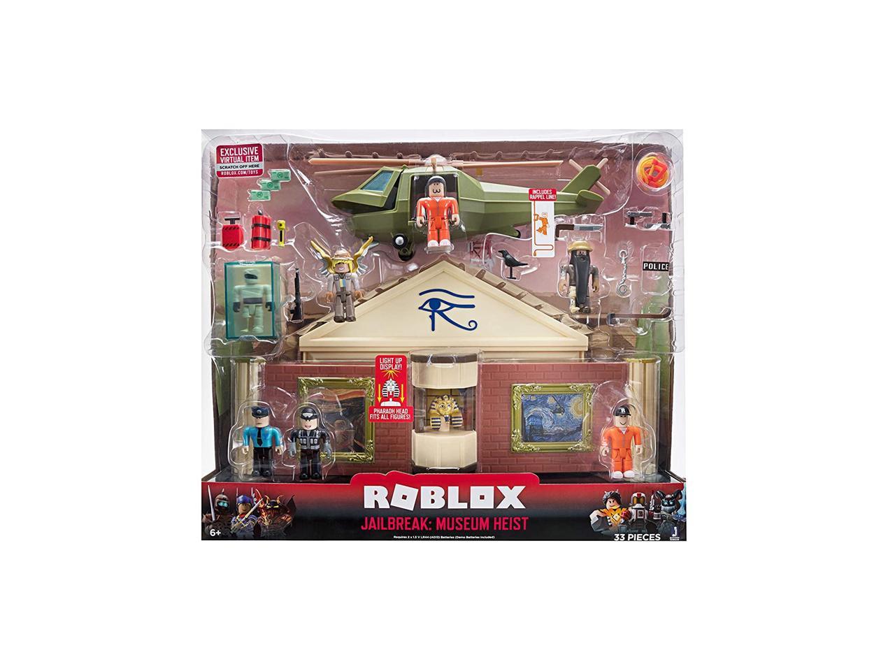 Roblox Action Collection Jailbreak Museum Heist Playset Includes Exclusive Virtual Item Newegg Com - roblox thanos car audio