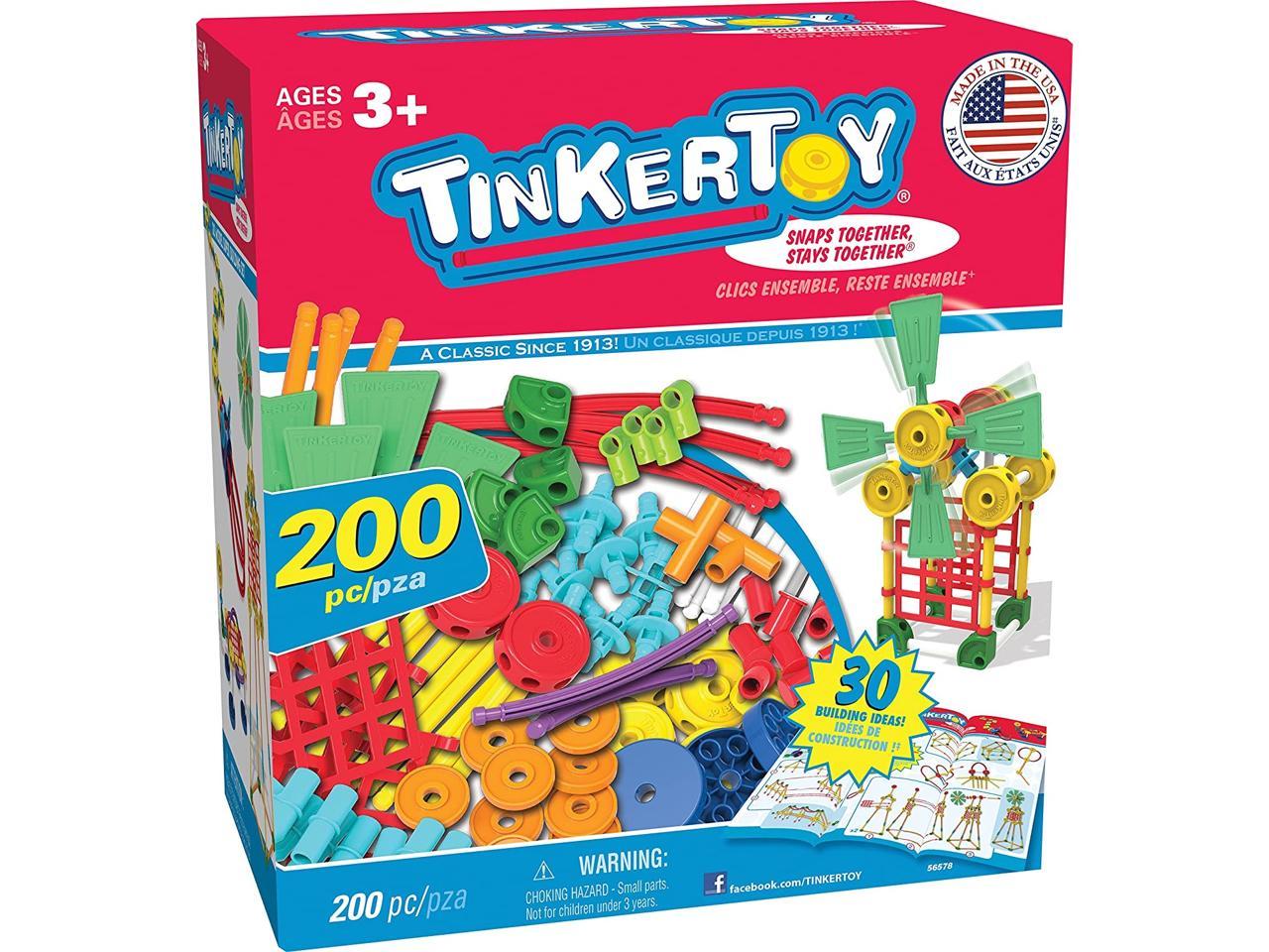 tinkertoy 30 model 200 piece super building set