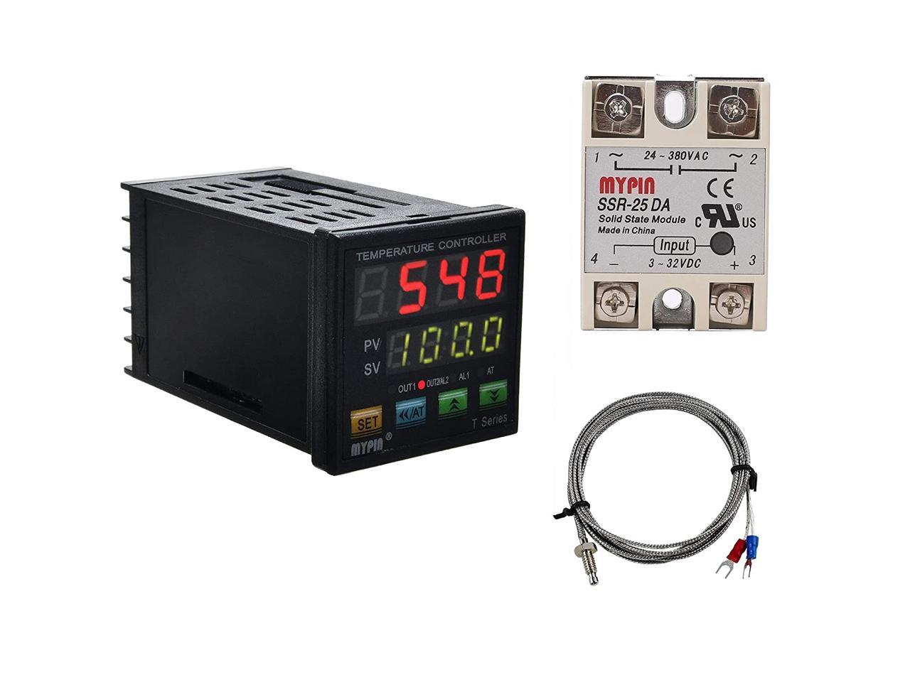 Digital F/C PID Thermostat Temperature Controller TA4-SSR K Sensor 80A SSR 