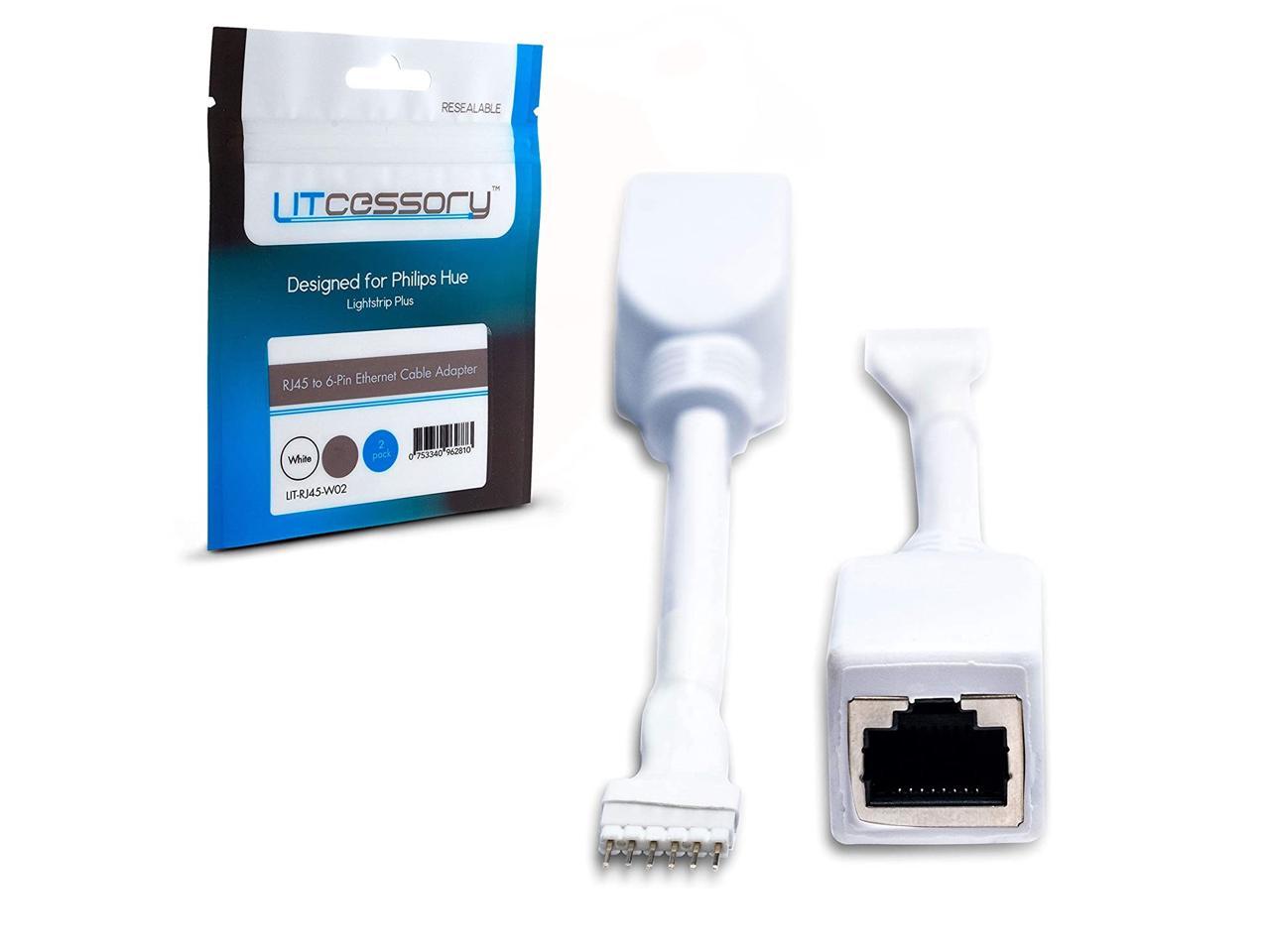 Black Litcessory Direct-to-Controller Adapter for Philips Hue Lightstrip Plus 