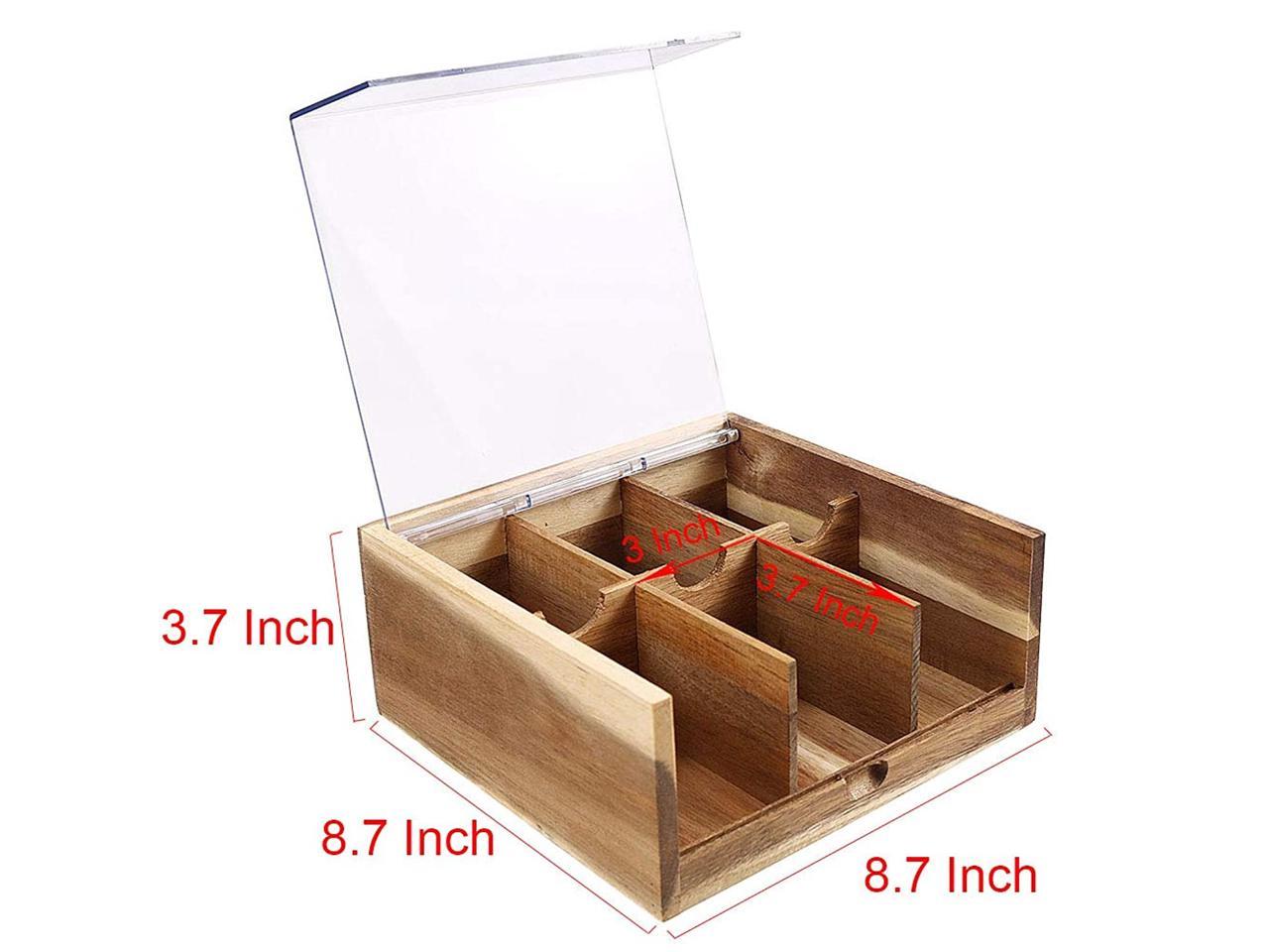 Teebox con 6 scomparti/caffè CAPSULA-BOX/Teebox/bustina del tè BOX Chai-Tee BOX teekiste 
