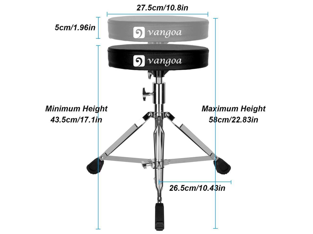 Drum Throne Double Braced Portable Folding Padded Drum Seat Cushion