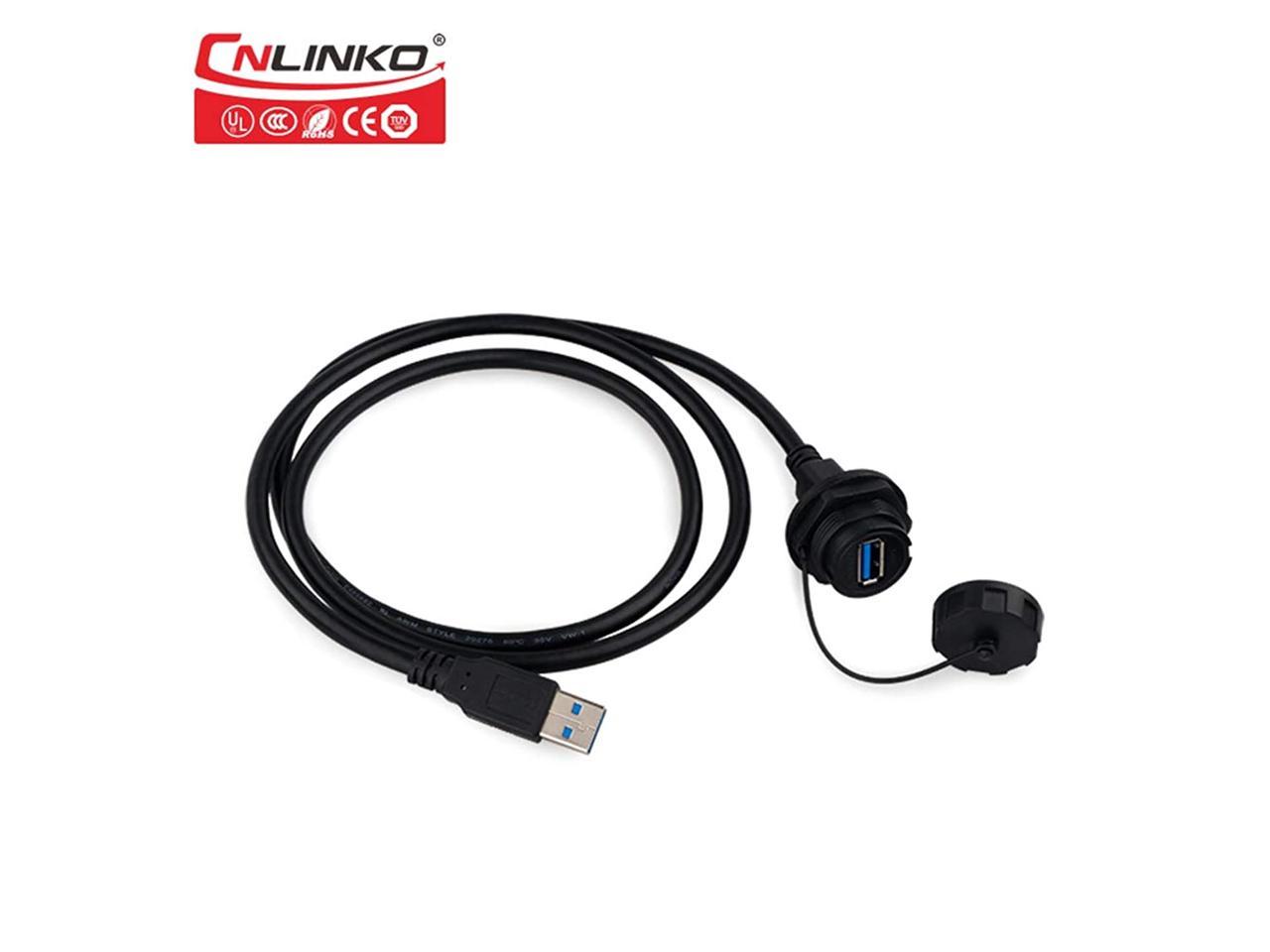 CNLINKO USB 3.0 Connector, Type A Female, Panel Mount Receptacles 