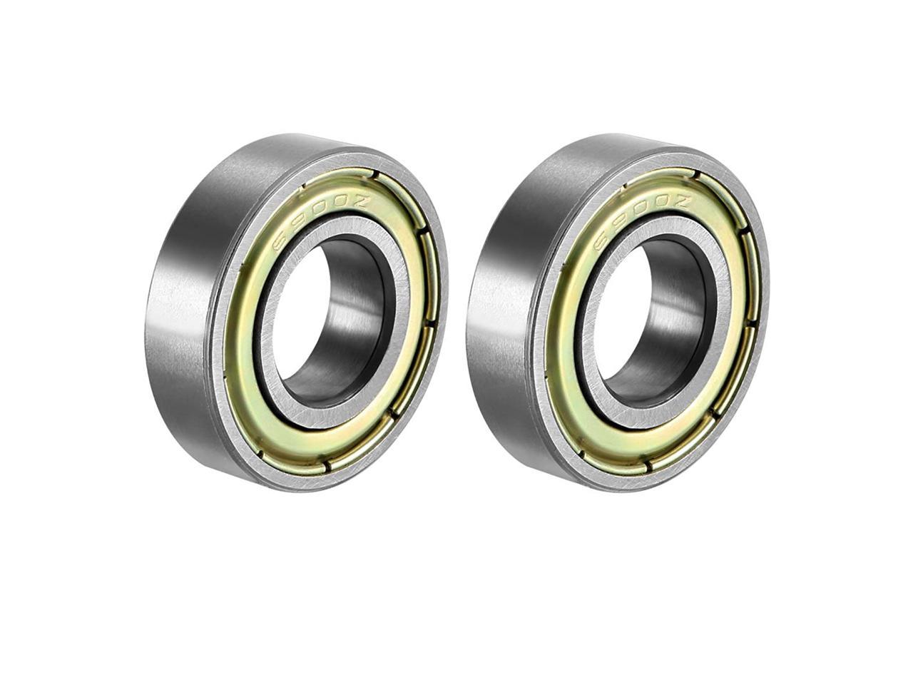 uxcell Deep Groove Ball Bearing Double Sealed 10mm x 22mm x 6mm Carbon Steel Bea 