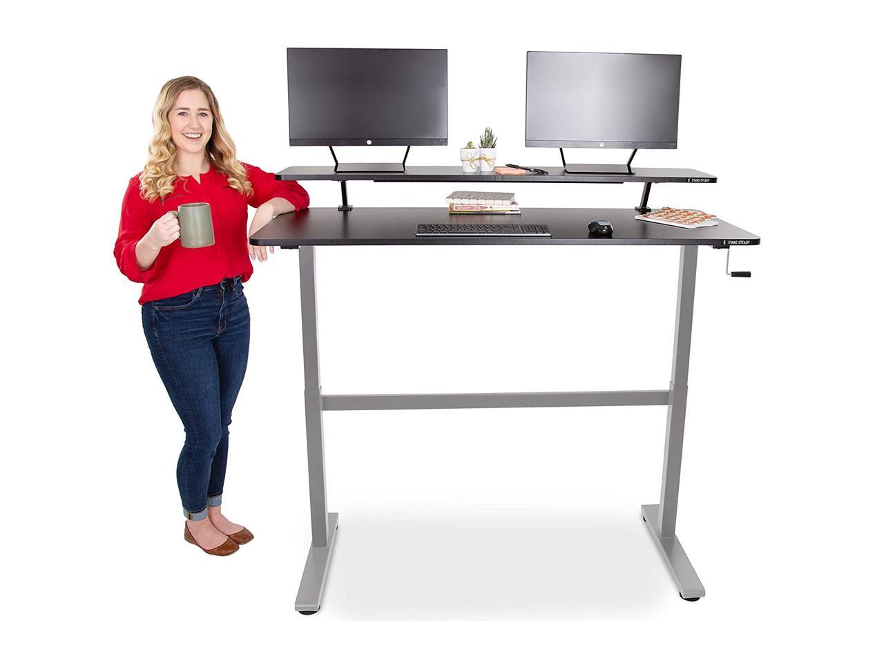 Stand Steady Tranzendesk 55 in Standing Desk with Clamp On Shelf Easy