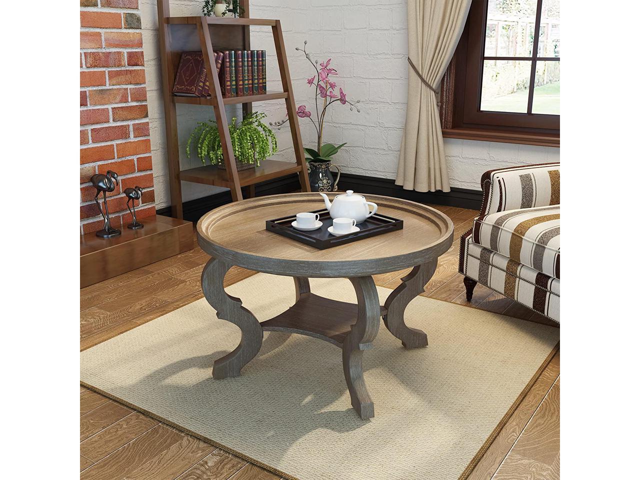 althea round wood coffee table by christopher knight home