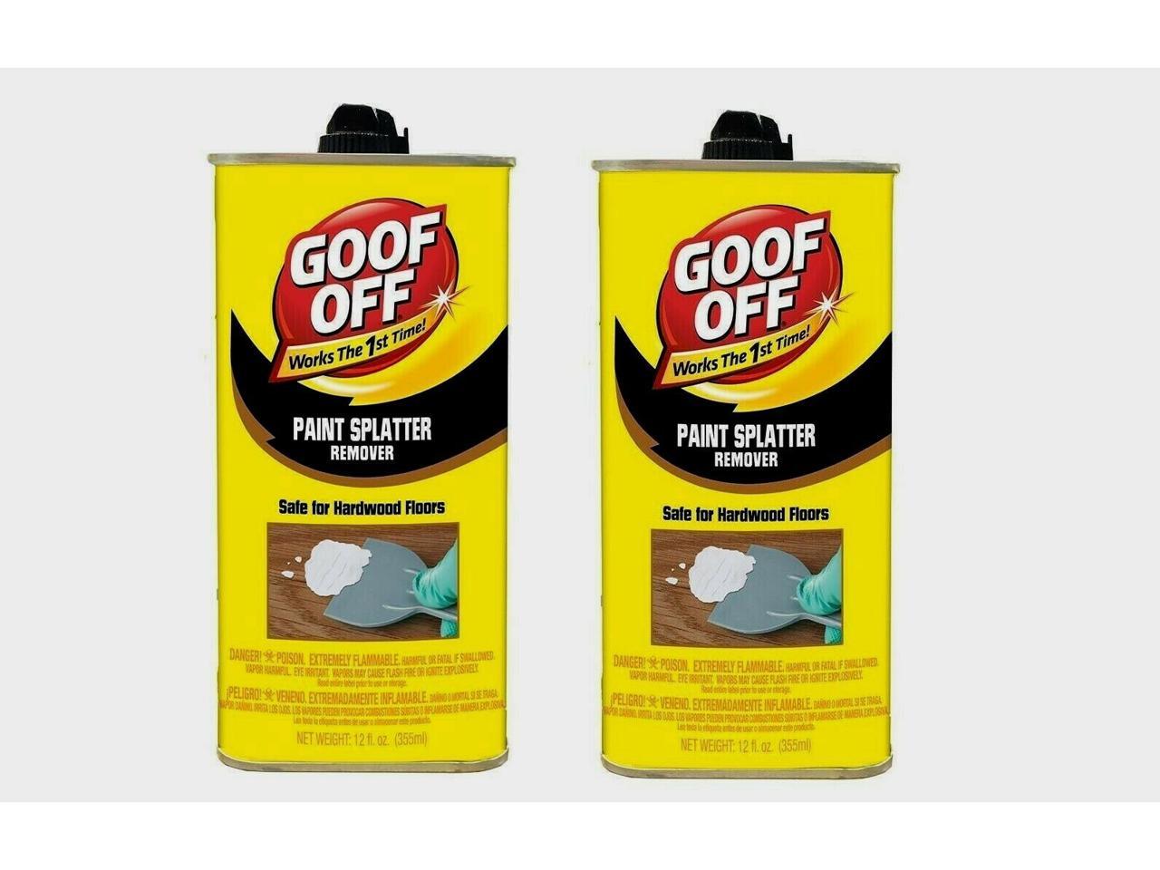 2 Goof Off Paint SPLATTER REMOVER Safe On Hardwood Floors