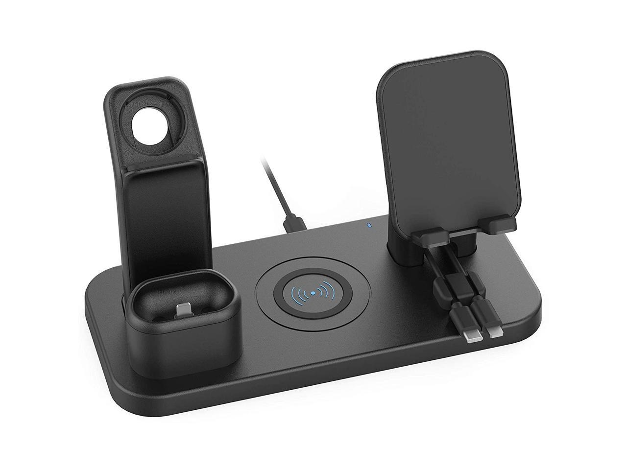 CEREECOO 4 in 1 Wireless Charging Station Dock Compatible with iPhone 11//11pro//Xr//Xs//X//Max//8//8Plus//7//6//6s//5 Apple Watch5//4//3 AirPods Wireless Charger Stand Only iWatch Charger Needed