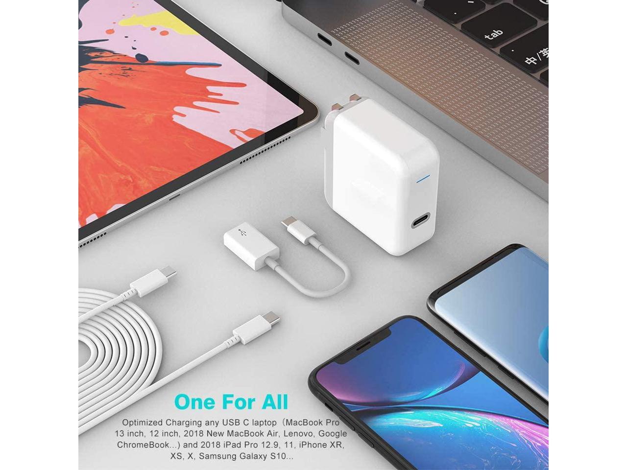 USB C Charger for 2018 iPad Pro 12.9 Gen 3, iPad Pro 11, MacBook Pro