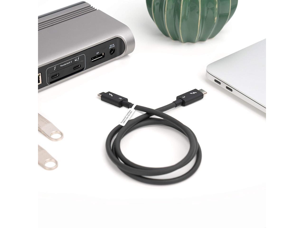 Plugable Thunderbolt 3 Certified USBC Cable 40Gbps, 2.6ft (0.8m