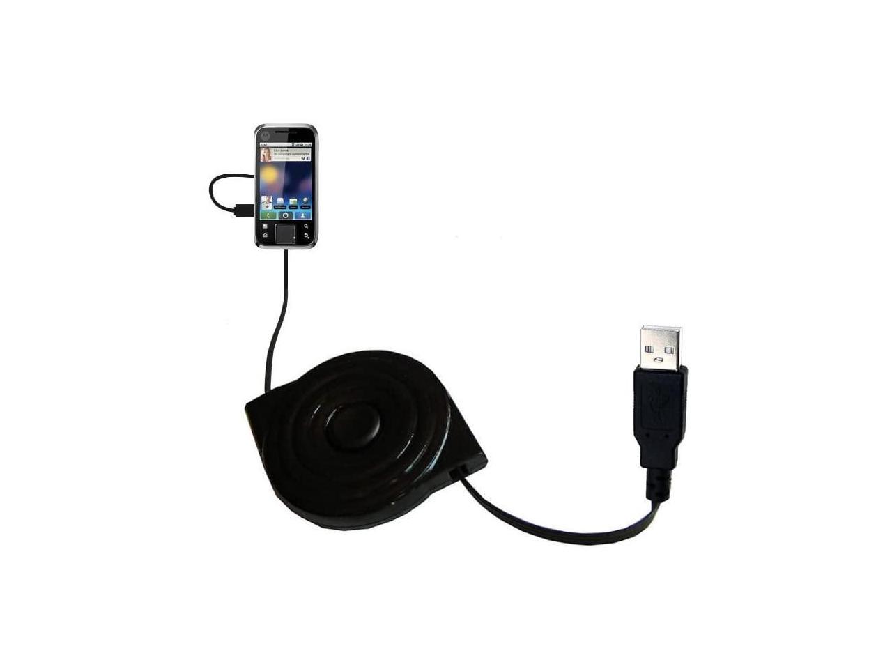compact and retractable USB Power Port Ready charge cable designed for the Motorola SD10-HD and uses TipExchange 
