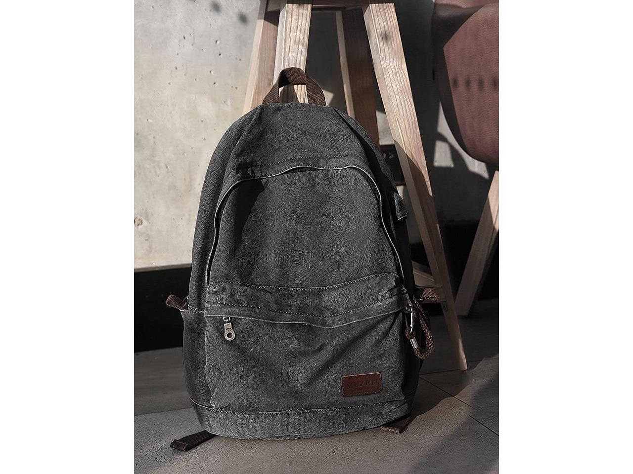 MUZEE Canvas Backpack Lightweight Travel Daypack Student Rucksack Laptop Backpack 