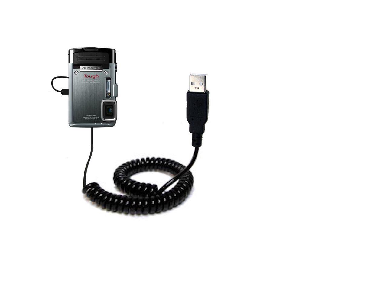 Gomadic Unique Coiled USB Charge and Data Sync Cable for The Polaroid PTAB8000 Charging and HotSync Functions with one Cable Built with TipExchange 