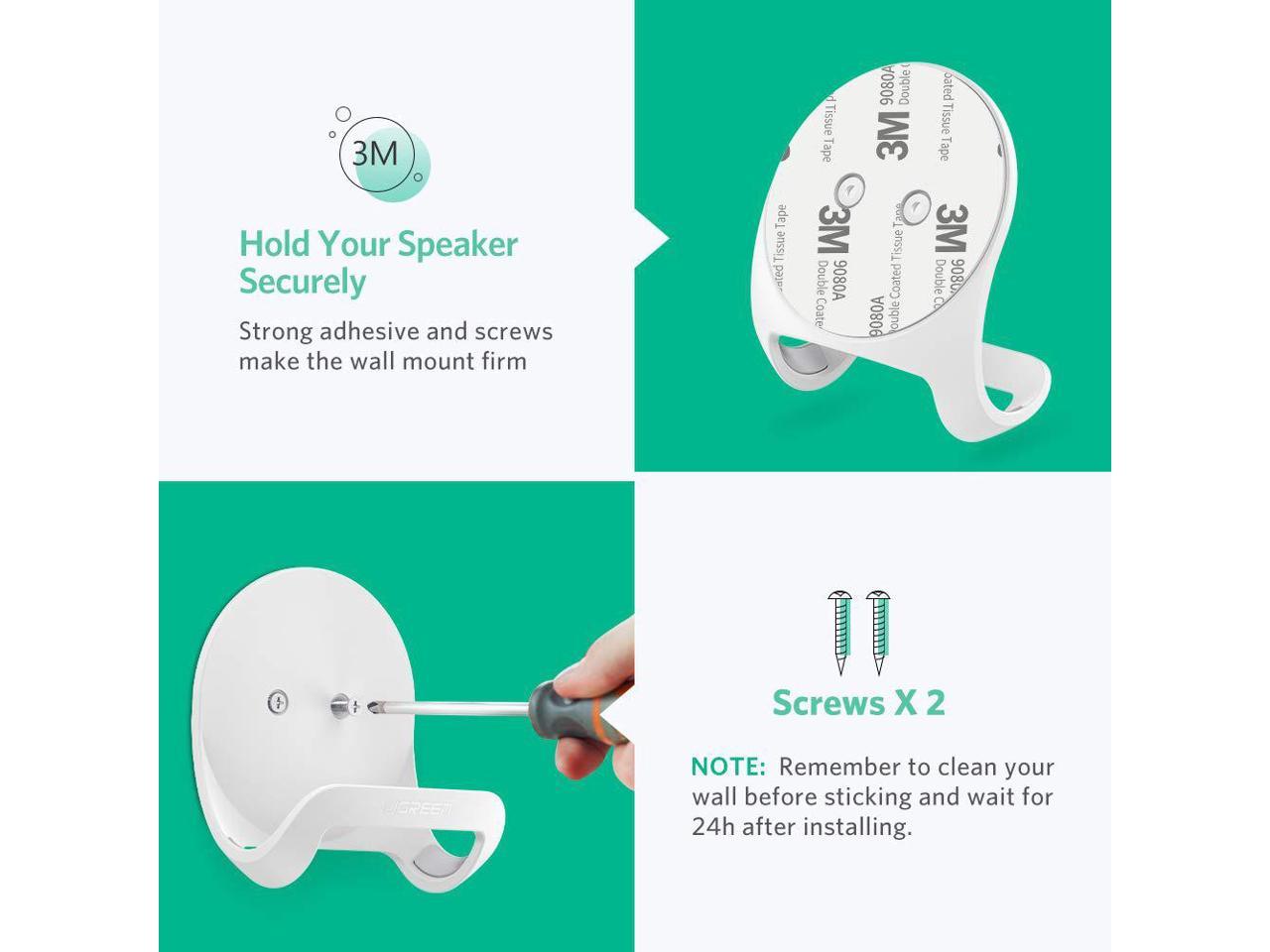 UGREEN Wall Mount Compatible for Google Home Mini 2, Nest Mini Speaker  Holder Bracket Accessories White