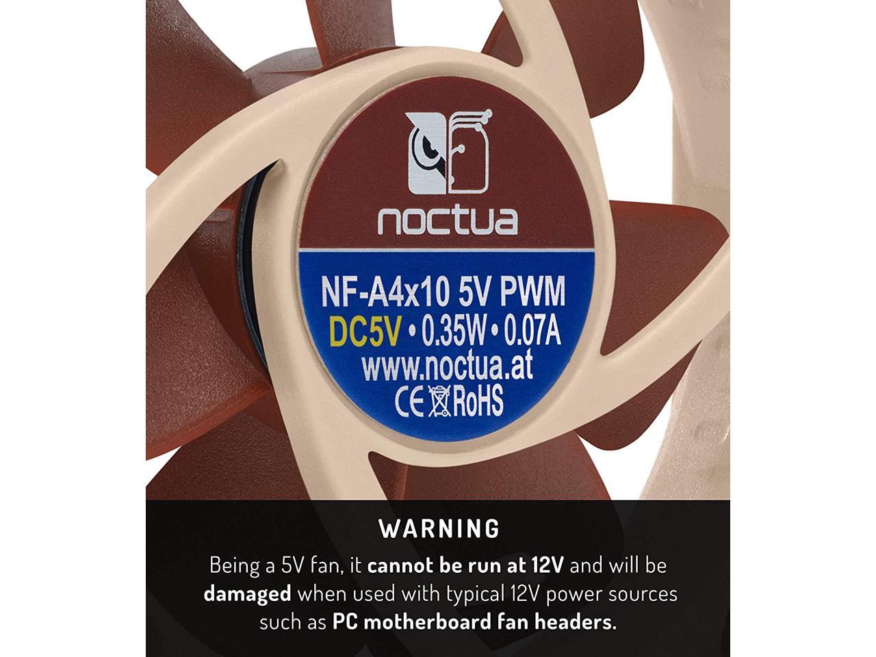 Noctua NFA4x10 5V PWM, Premium Quiet Fan with USB Power Adaptor Cable