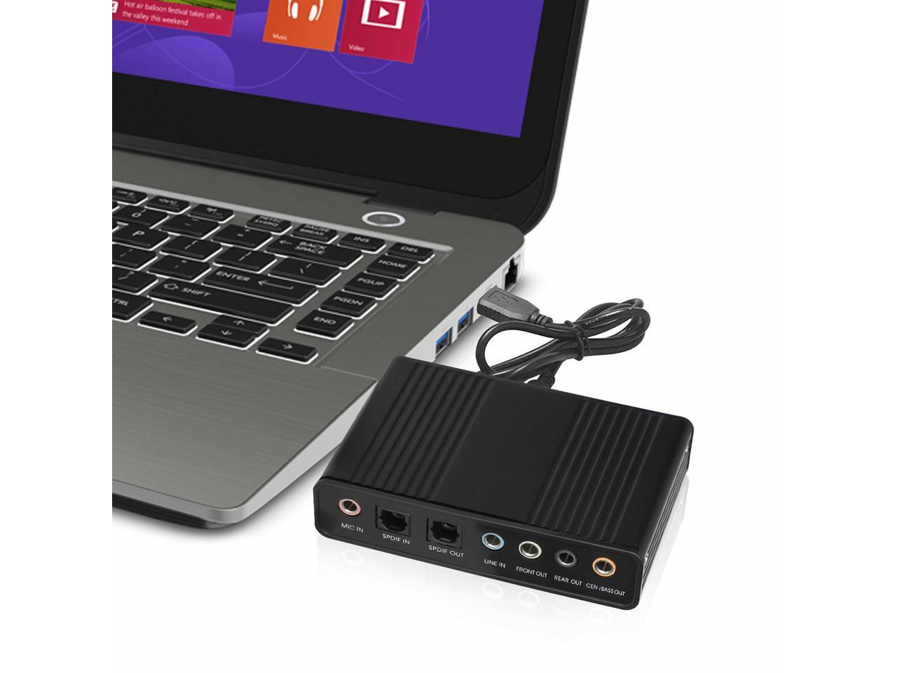 6 Channel 5.1 Optical SPDIF Sound Card USB Audio Output Adapter