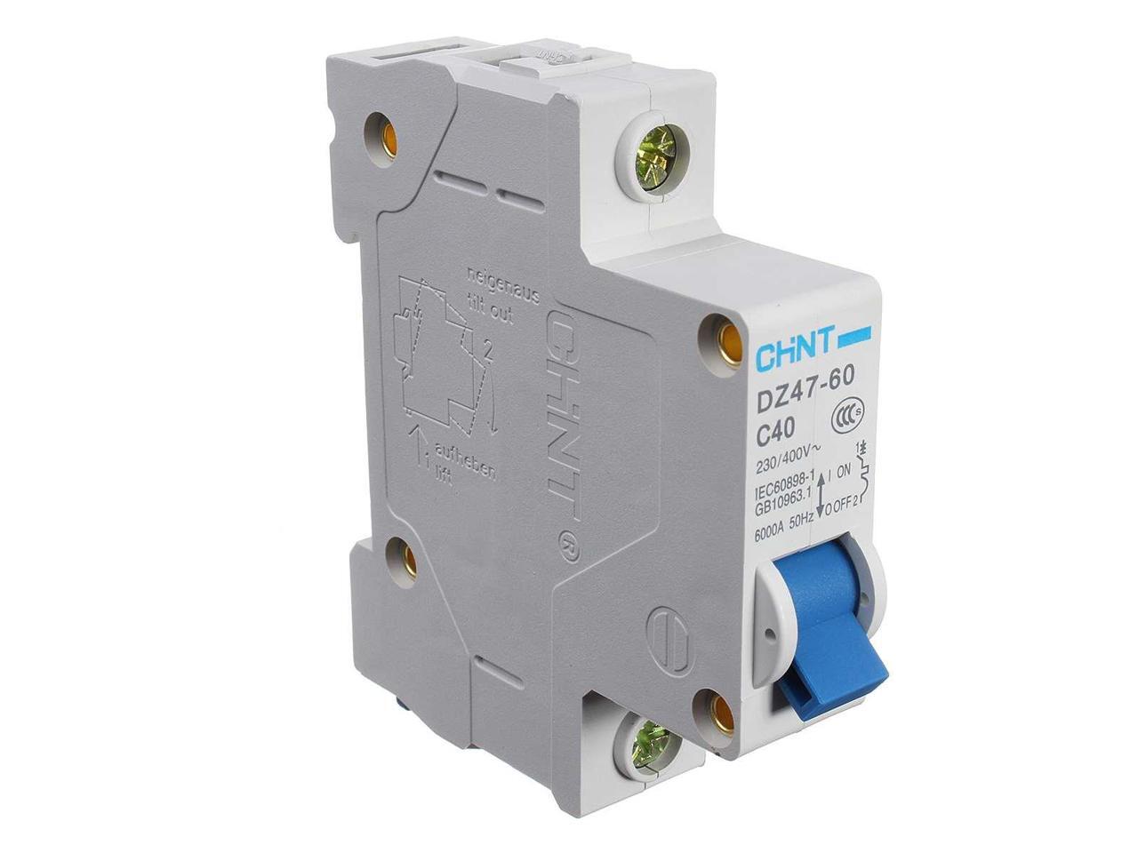 1P White Leakage Mini Circuit Breaker Air Switch 6-40A Plastic