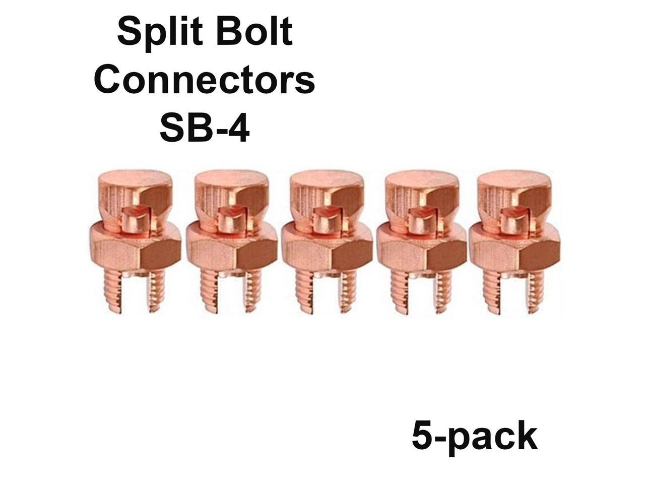 5 Pack High Strength Split Bolt Connectors 4 Gauge 8 Gauge Solid UL