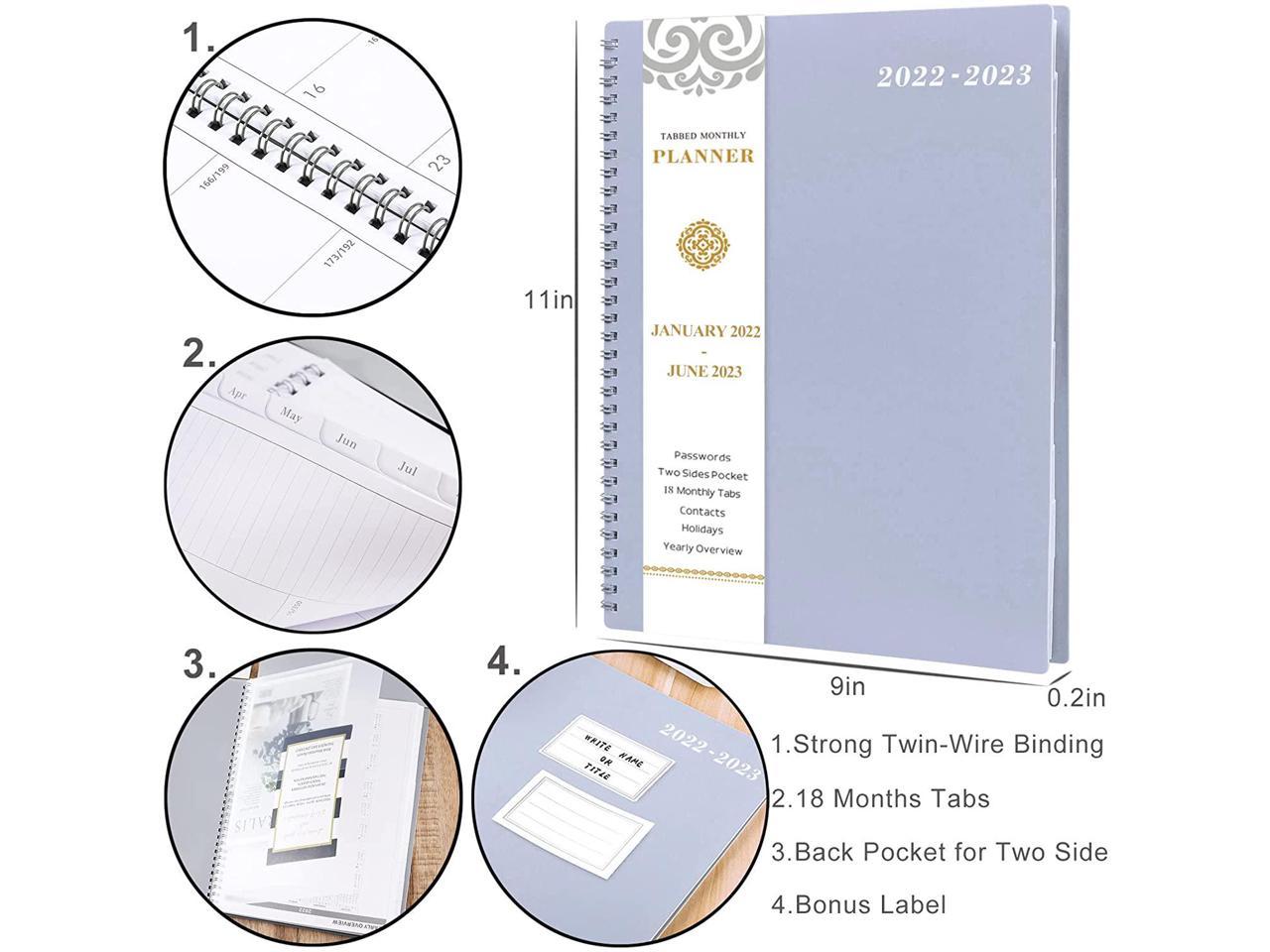 2022 ... 18-Month Planner with Tabs & Pocket Jan June 2022 Monthly Planner 