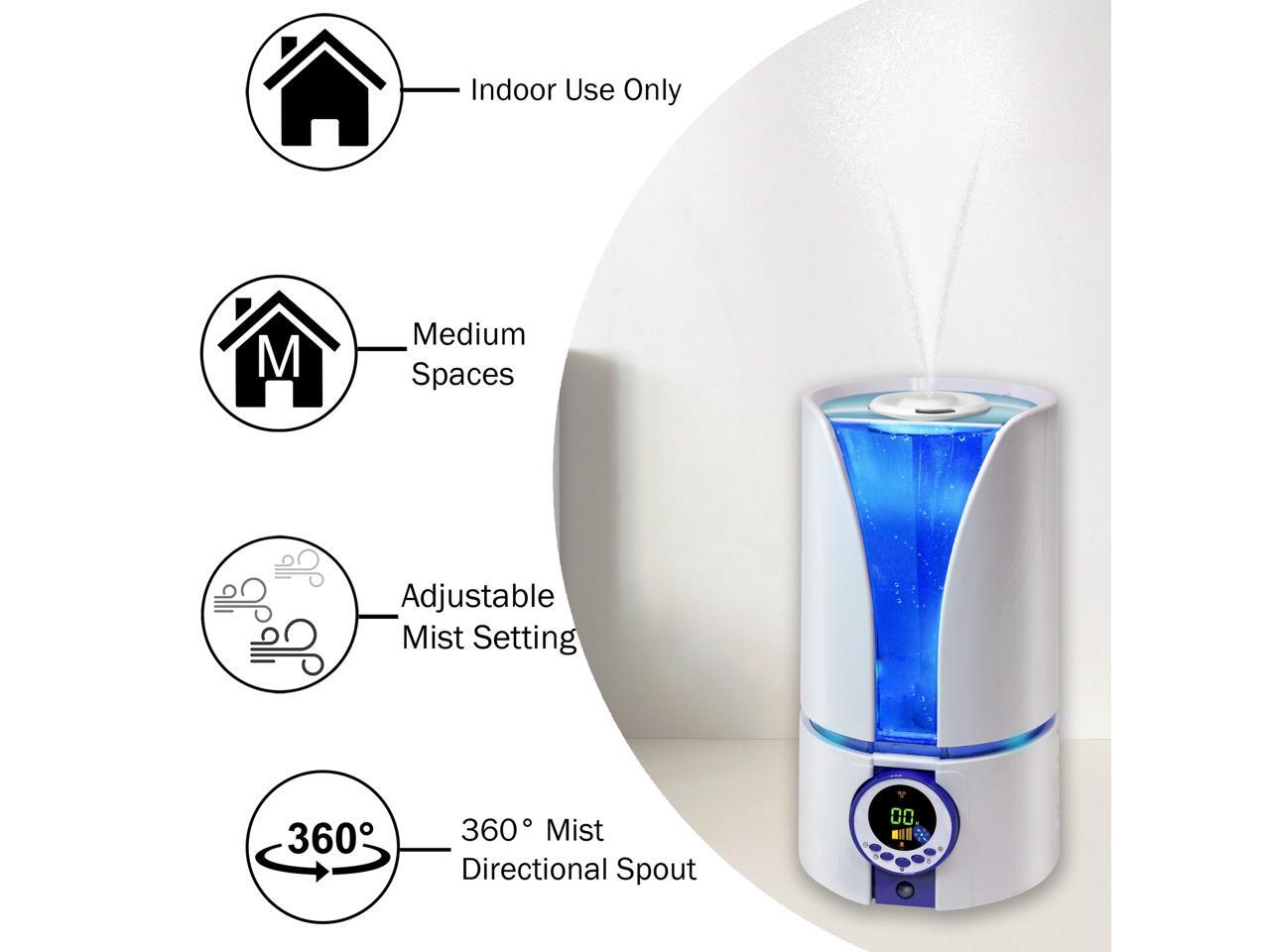 Comfort Zone CZHD81 WhisperQuiet Cool Mist Digital Ultrasonic