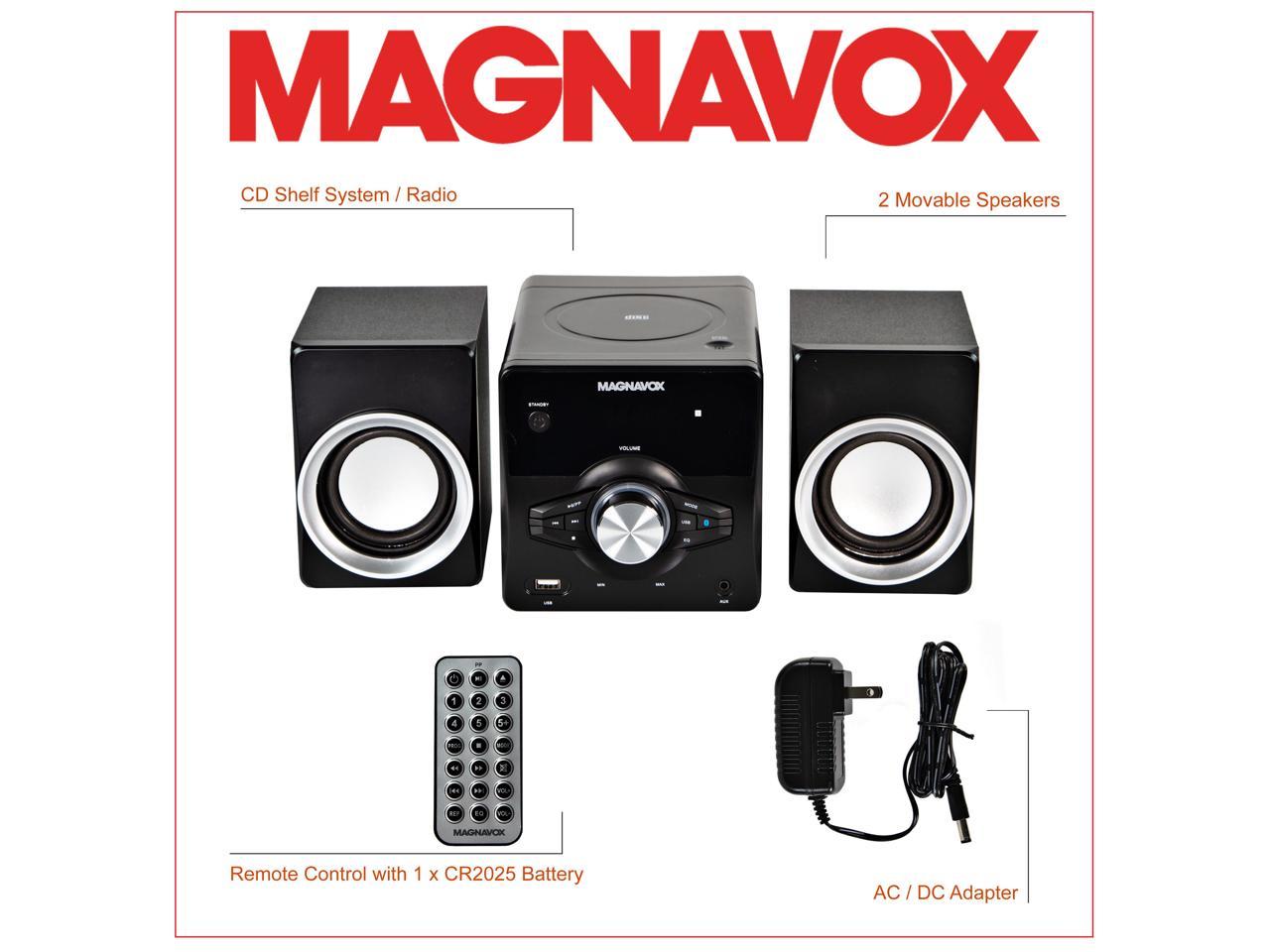 Craig Magnavox 3-Pieces CD Shelf System with Digital PLL FM Stereo Radio and Bluetooth Wireless Technology 