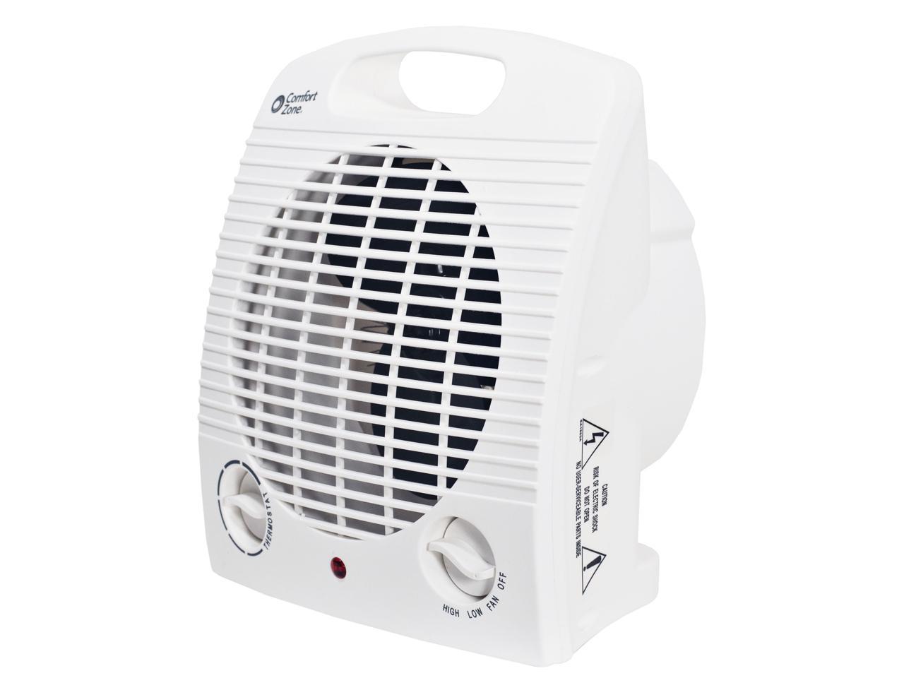 Comfort Zone Cz35 1500 Watt Portable Heater With Thermostat White Newegg Com