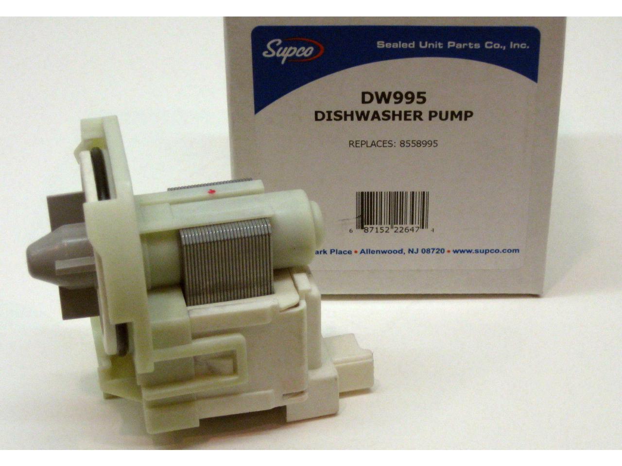 White for sale online Supco DW995 Dishwasher Drain Pump 