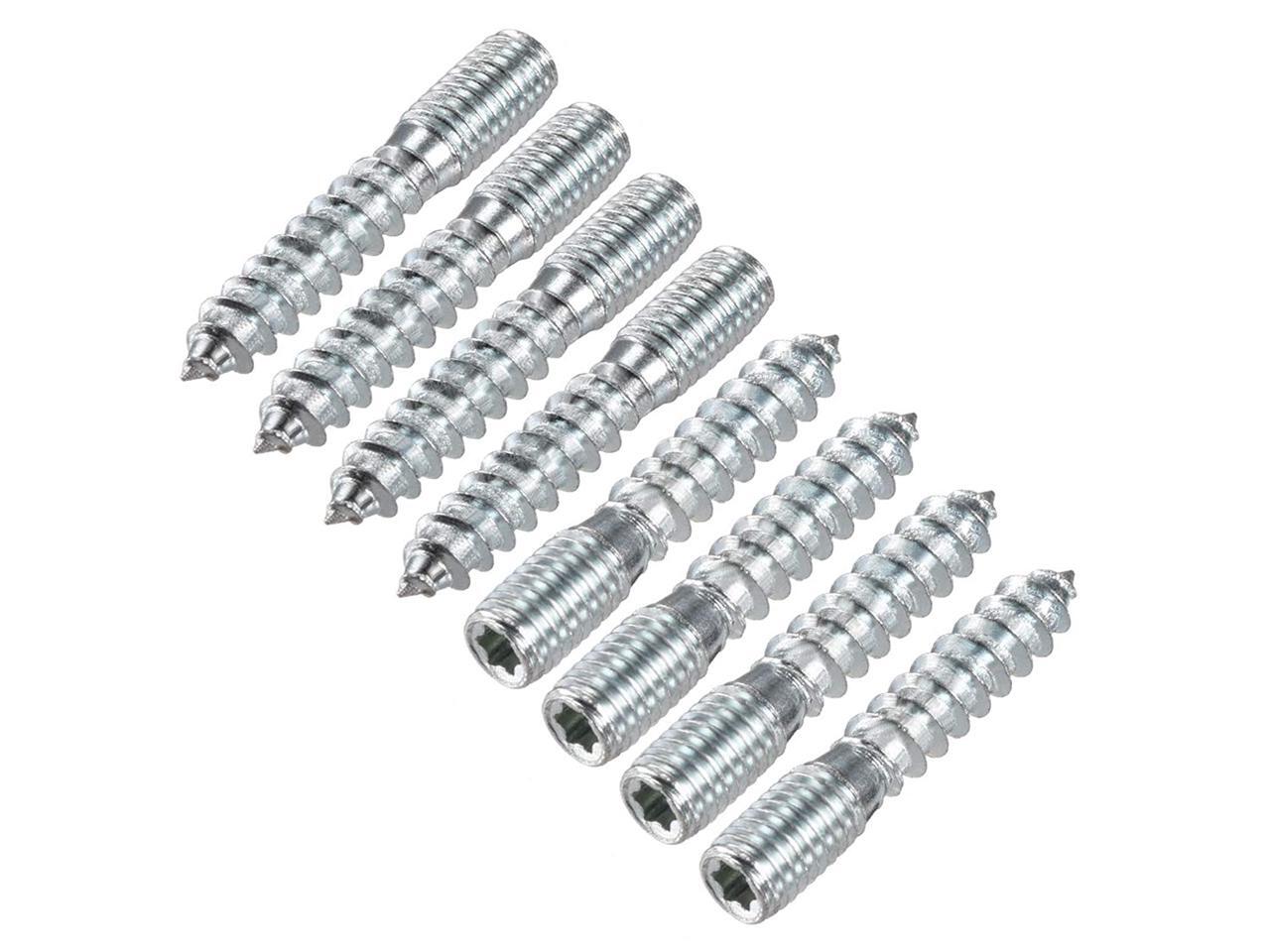 uxcell M10 Hanger Bolts Length 2"(50mm) Double Headed Bolts Self