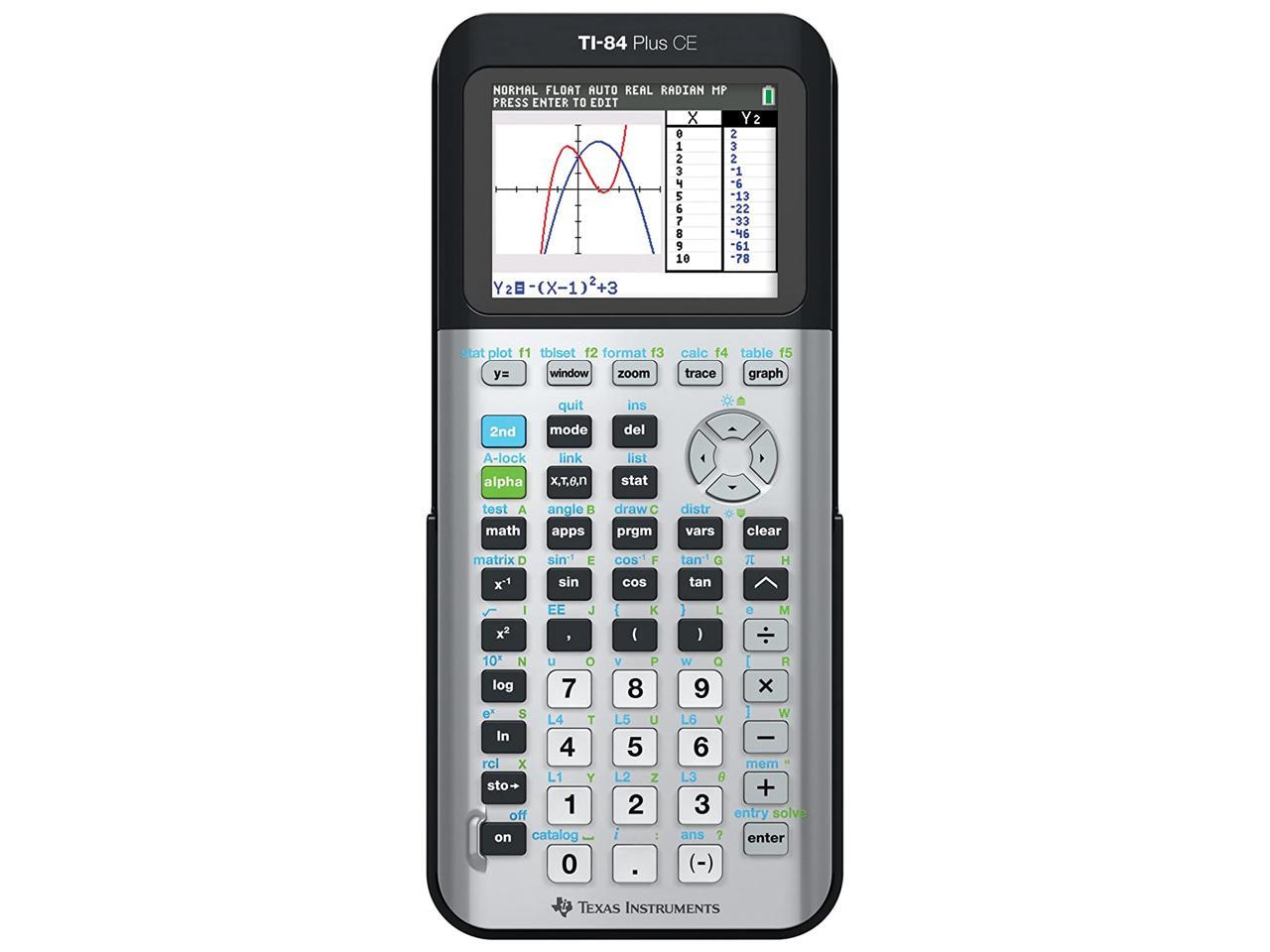 Metallic TI-84 Plus CE Color Graphing Calculator Galaxy Gray 