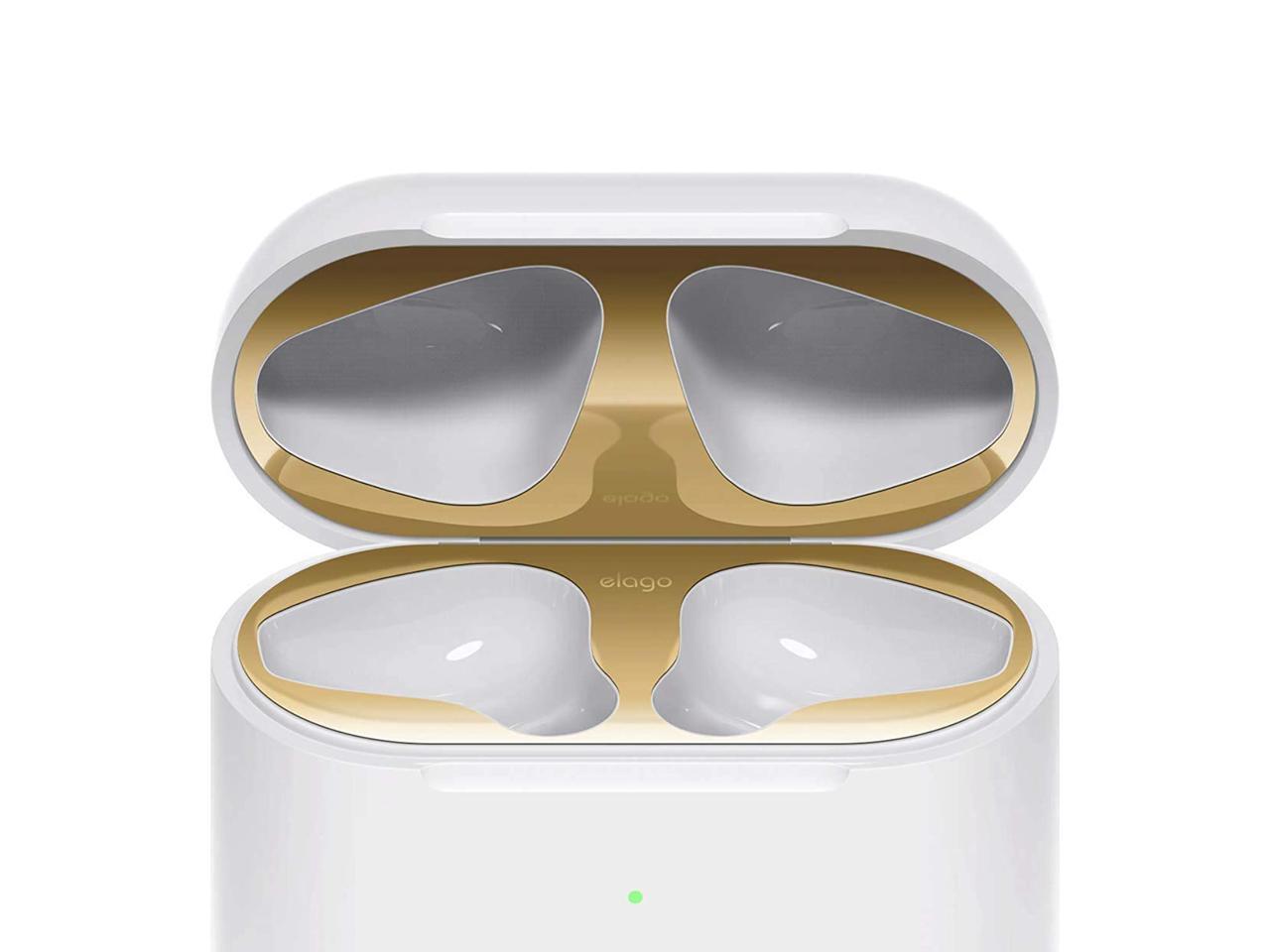 elago AirPods 2 Dust Guard (Gold, 2 Sets) DustProof Metal Cover