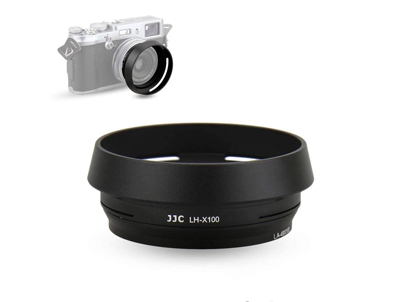 JJC LHX100 Lens Hood Sun Shade with 49mm Filter Adapter Ring for Fuji