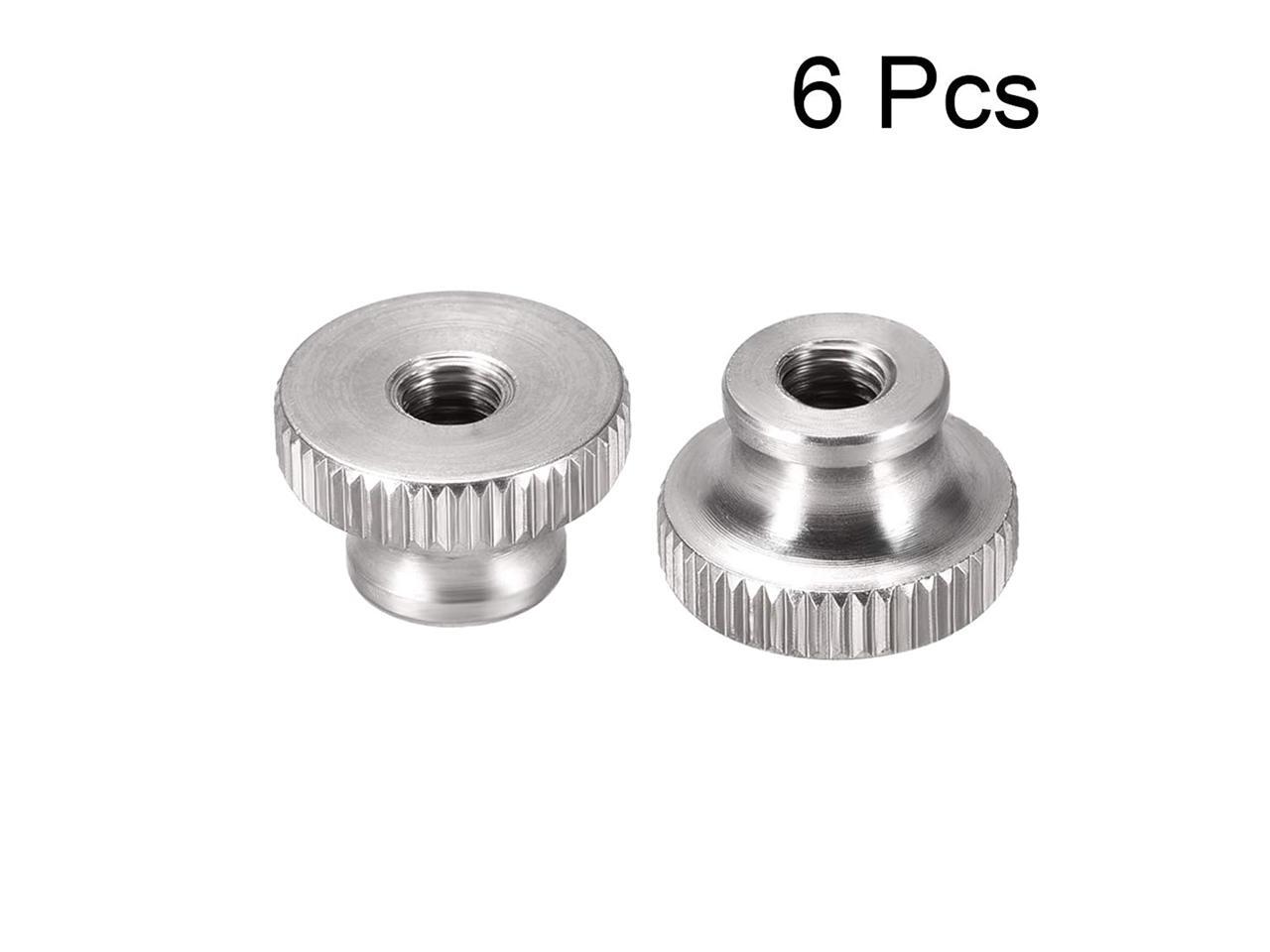uxcell Knurled Thumb Nuts M5 Round Knobs with Collar 304 Stainless