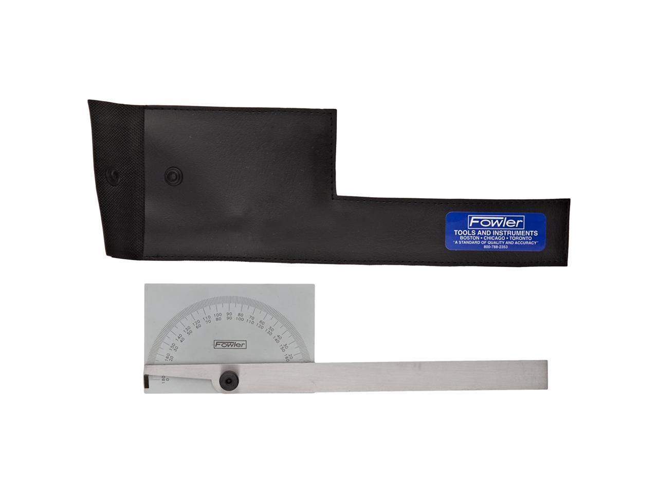 Fowler 52450010 Steel Protractor with Rectangular Head