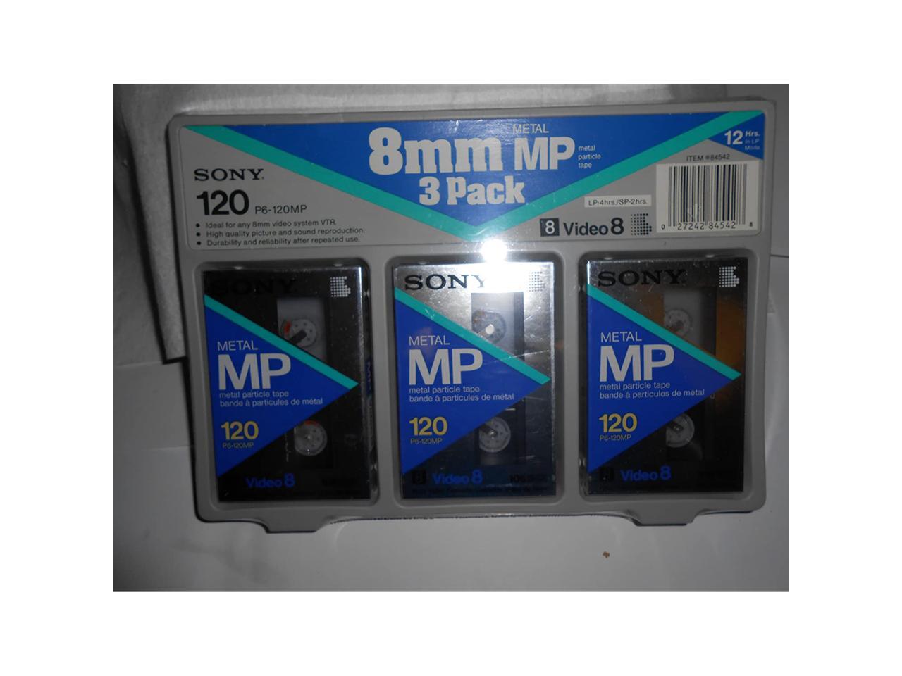 8 mm Metal MP video Cassette Tape (3 Pack)