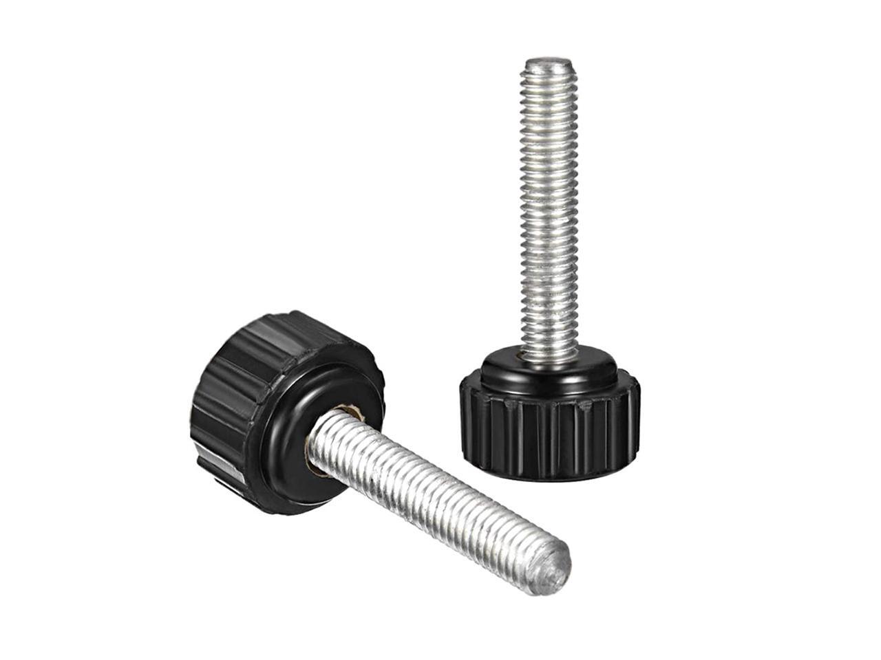 uxcell M5 x 25mm Male Thread Knurled Clamping Knobs Grip Thumb Screw on