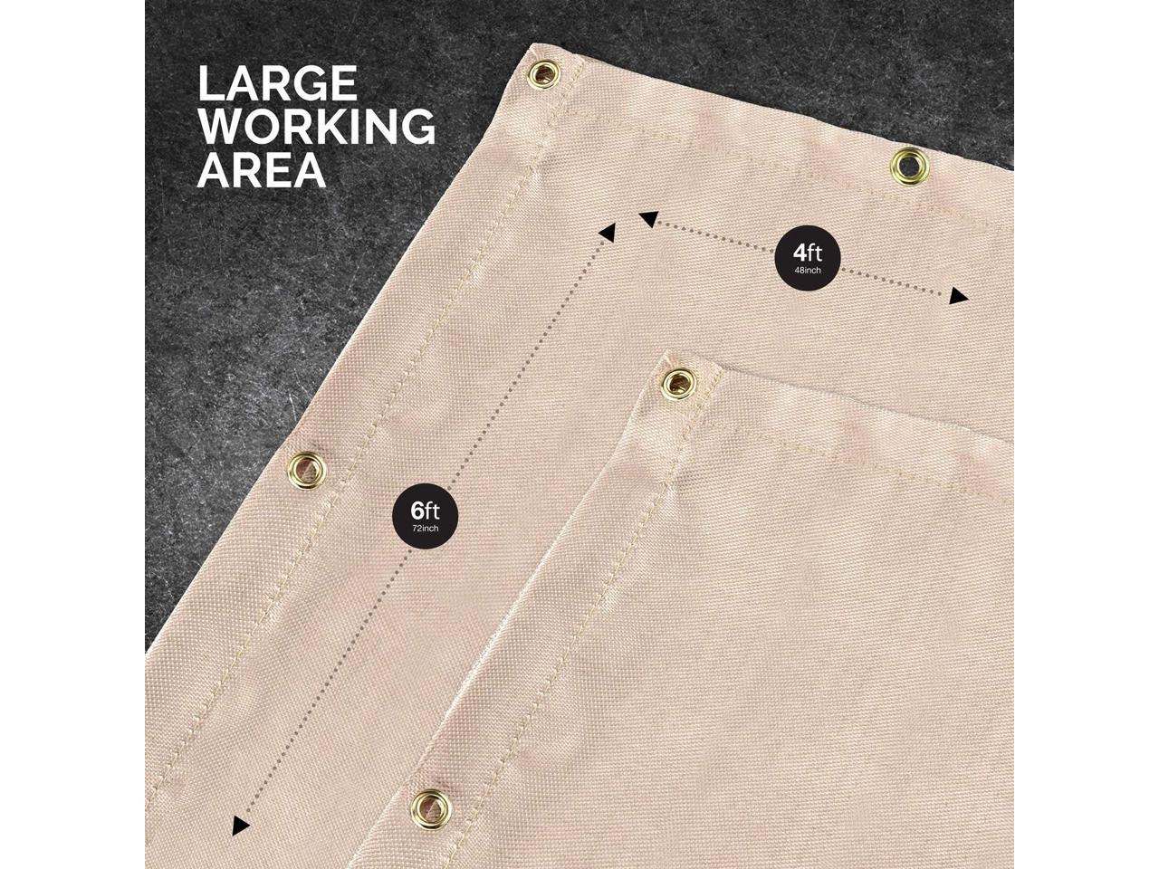 Neiko?10908A Fiberglass Welding Blanket Rated at 1000?/537á“ 6 x 8 Feet with Grommets by Ridgerock Tools Inc. 