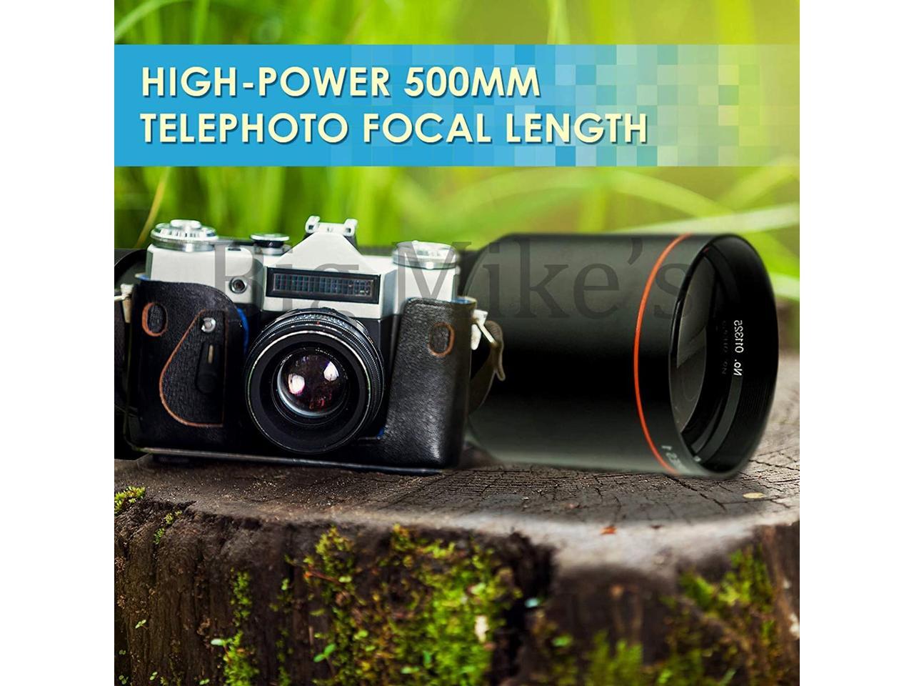 HighPower 500mm/1000mm f/8 Manual Telephoto Lens for Nikon Z6, Z7 Mirrorless Cameras