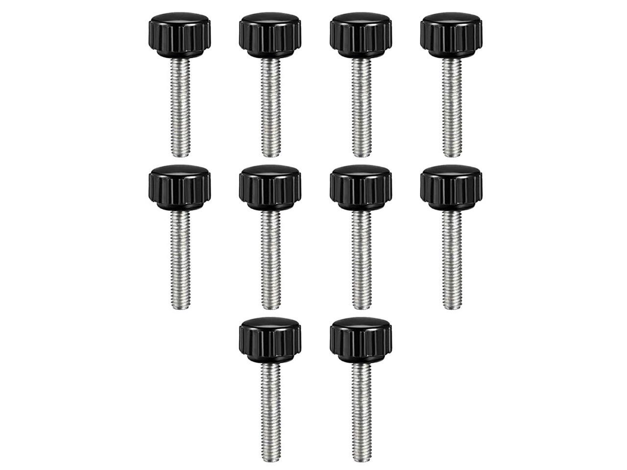 uxcell M5 x 25mm Male Thread Knurled Clamping Knobs Grip Thumb Screw on