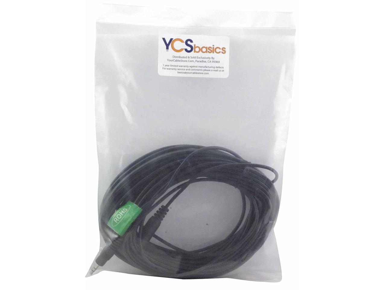 YCS Basics 6 Foot 3.5mm Stereo Headphone/AUX Extension Cable Male/Female 