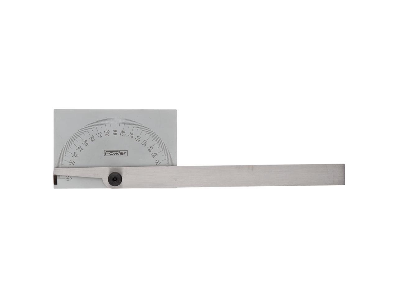 Fowler 52450010 Steel Protractor with Rectangular Head