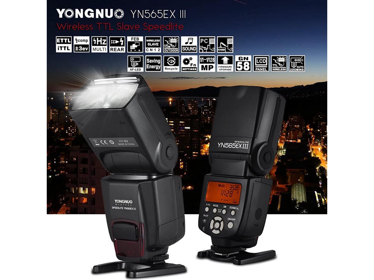 YONGNUO YN565EX III Wireless TTL Slave Flash Speedlite GN58 High Speed