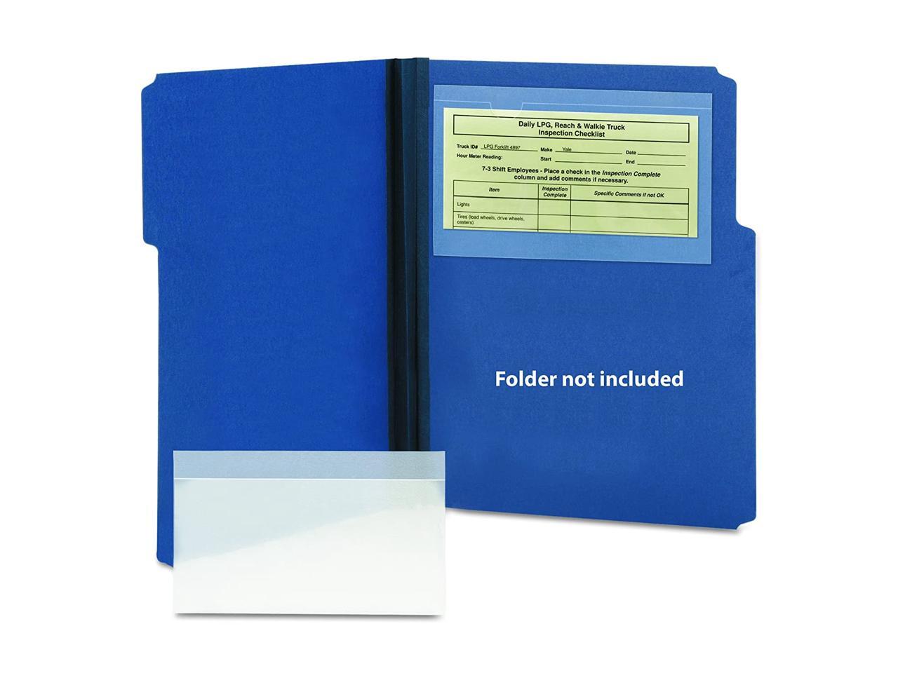 Smead SelfAdhesive Poly Pocket, Document Size, Clear, 100 per Box