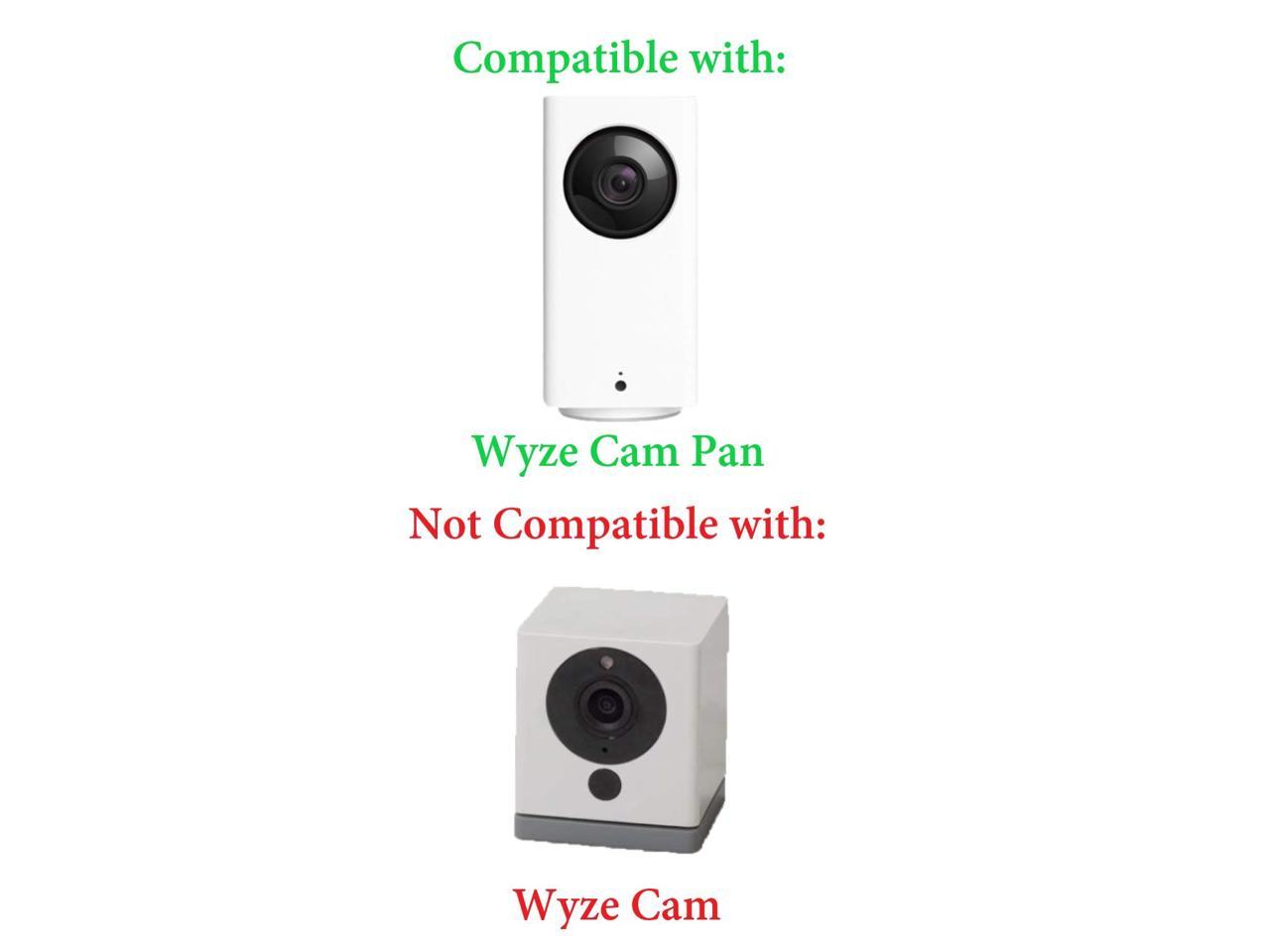 2-Pack, White Extra Flexibility for Your Wyze Cam Pan Wasserstein Adjustable Metal Mount with Universal Screw Compatible with Wyze Cam Pan