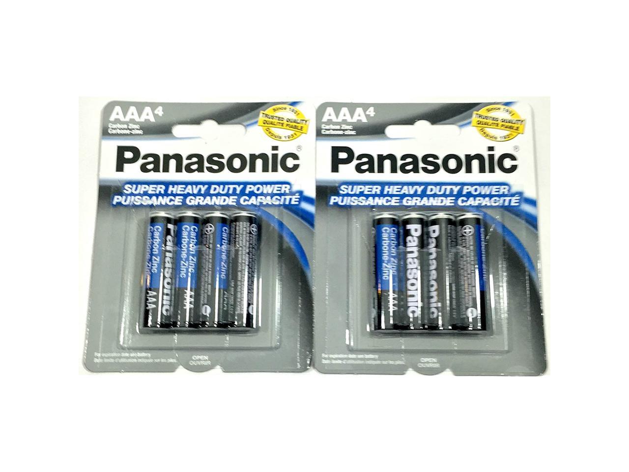 8pc Panasonic AAA Batteries Super Heavy Duty Power Carbon Zinc Triple A