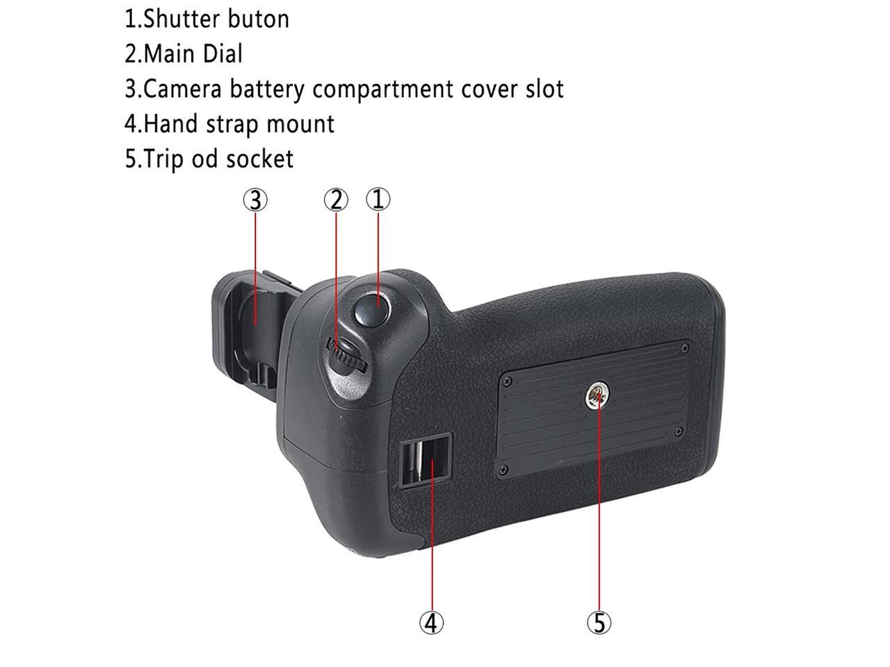 DSTE Replacement for Pro BGE9 BGE9 Vertical Battery Grip + 2X LPE6 LP